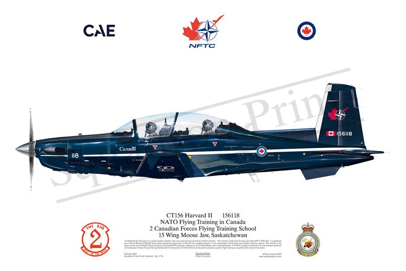 2 CFFTS, CT-156 Harvard II print