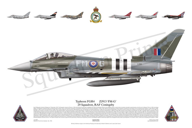 29 Sqn Typhoon FGR4 ZJ913 Moggy print