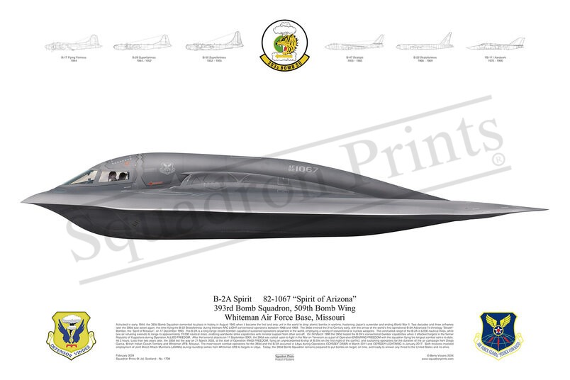 393 BS, B-2A Spirit print