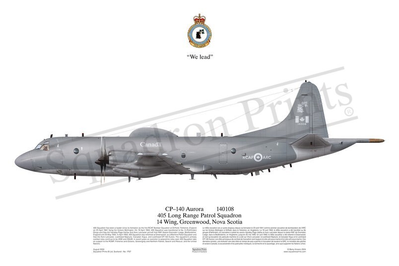 405 Long Range Patrol Sqn, CP-140 Aurora print