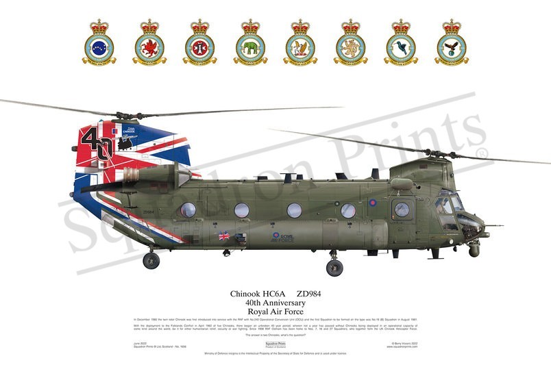 40th Anniversary Chinook print