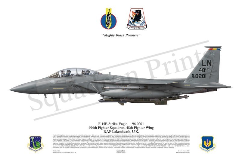 494 FS F-15E Strike Eagle print