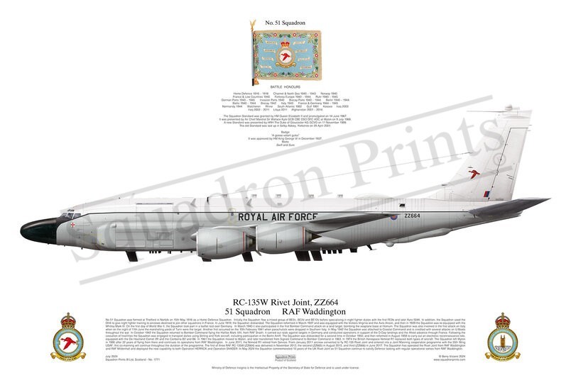 51 Sqn, RC-135W Rivet Joint print