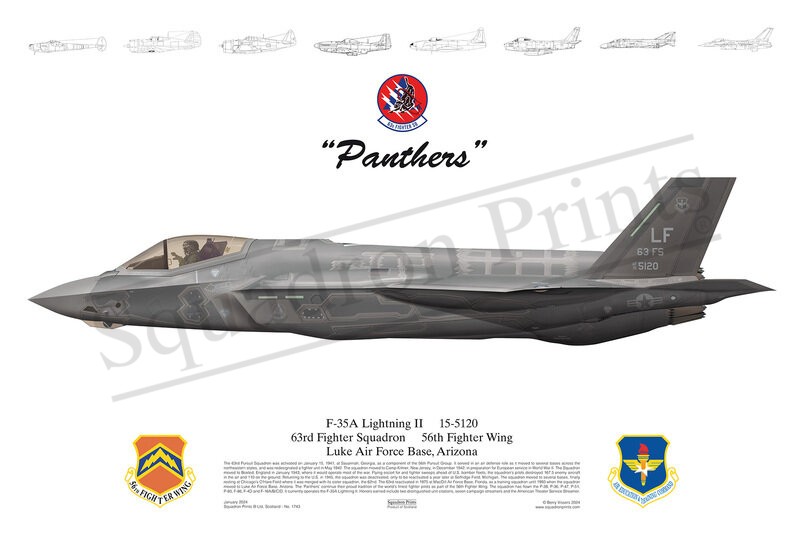 63rd FS F-35A Lighting II print