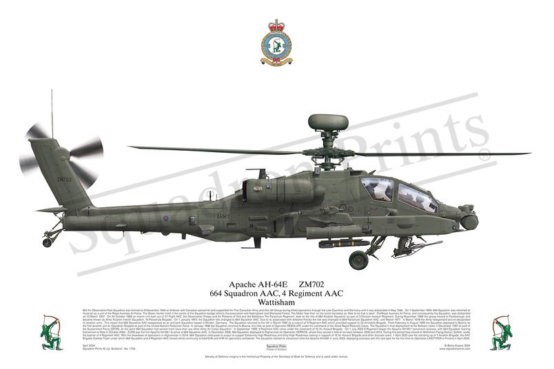 664 Sqn AAC, Apache AH-64E print