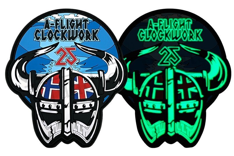 845 Naval Air Squadron A Flight Clockwork Glow in Dark PVC Patch