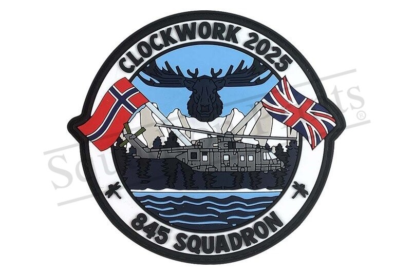 845 Naval Air Squadron Ex Clockwork PVC Patch