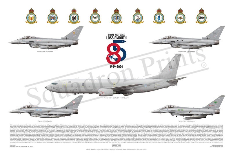 85th Anniversary RAF Lossiemouth print - Print | Squadron Prints