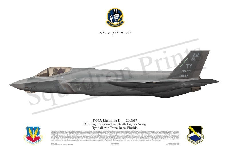 95th FS F-35A Lightning II print