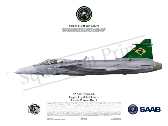 Gripen Flight Test Centre, SAAB Gripen 39E print