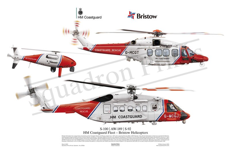 HM Coastguard fleet print