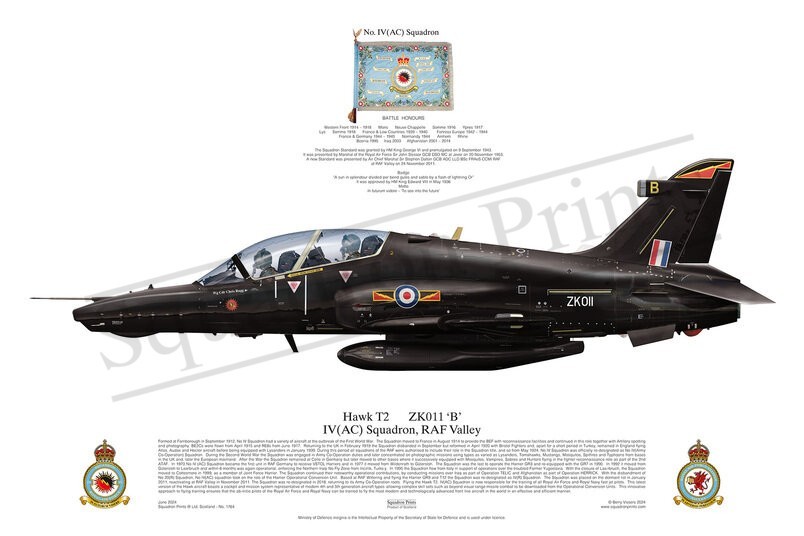 IV(AC) Sqn, Hawk T2 print