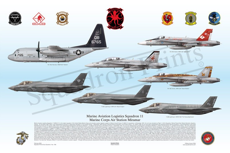 MALS-11 F/A-18 Hornet and F-35 Lighting print