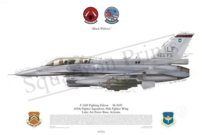 SALE F-16D Fighting Falcon Signed Print