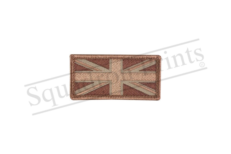 Union Jack Embroidered Patch Desert Sand Colour 