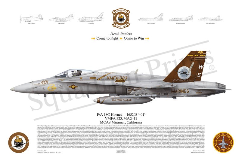 VMFA-323, F/A-18C Hornet print