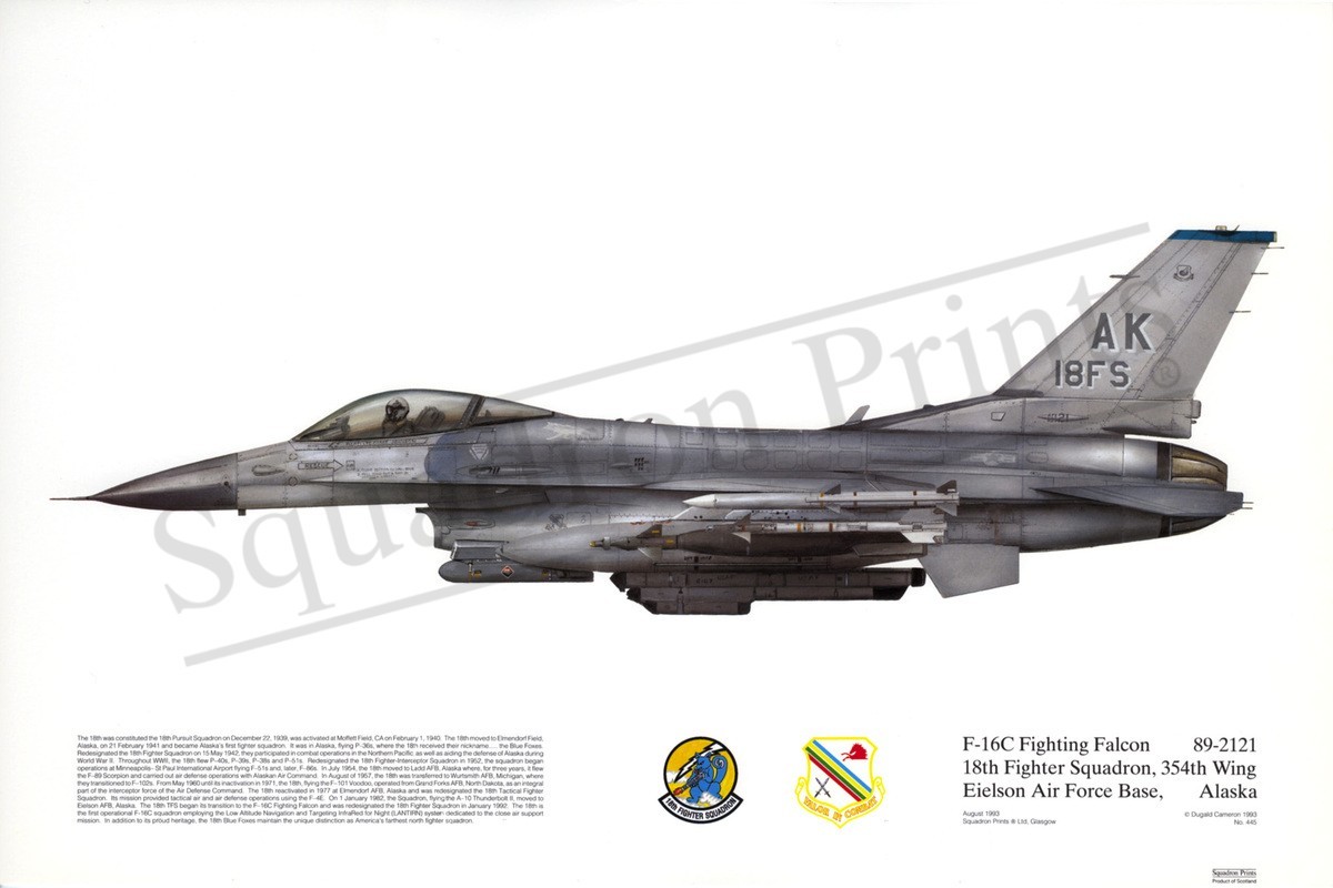 F 16c Fighting Falcon Print Squadron Prints