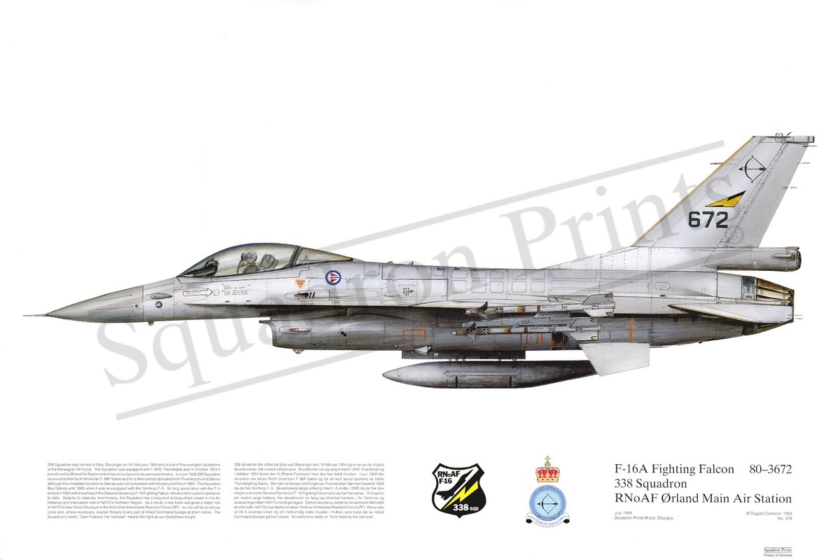 F-16A Fighting Falcon - Print | Squadron Prints