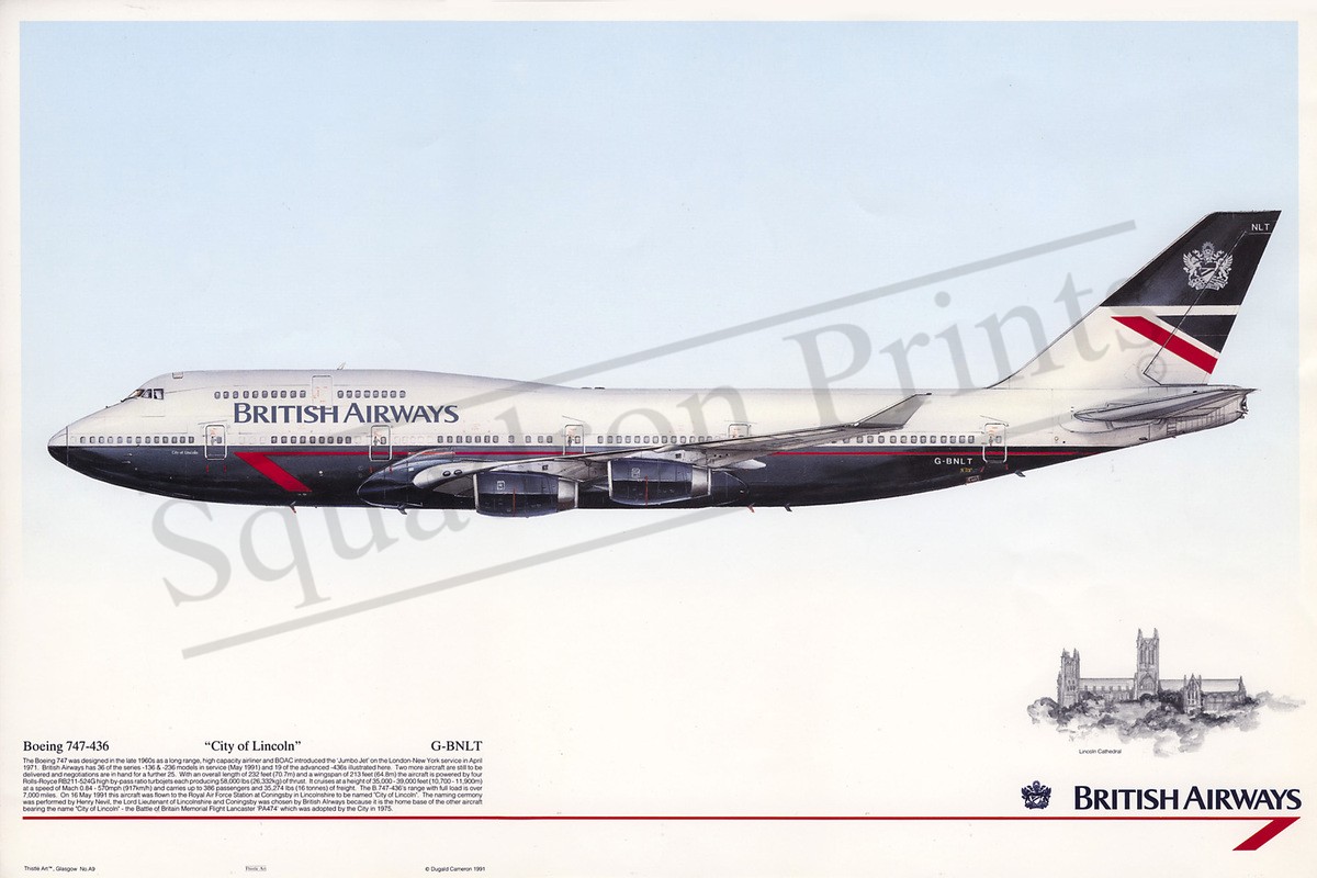 Boeing B747-436 - Print 