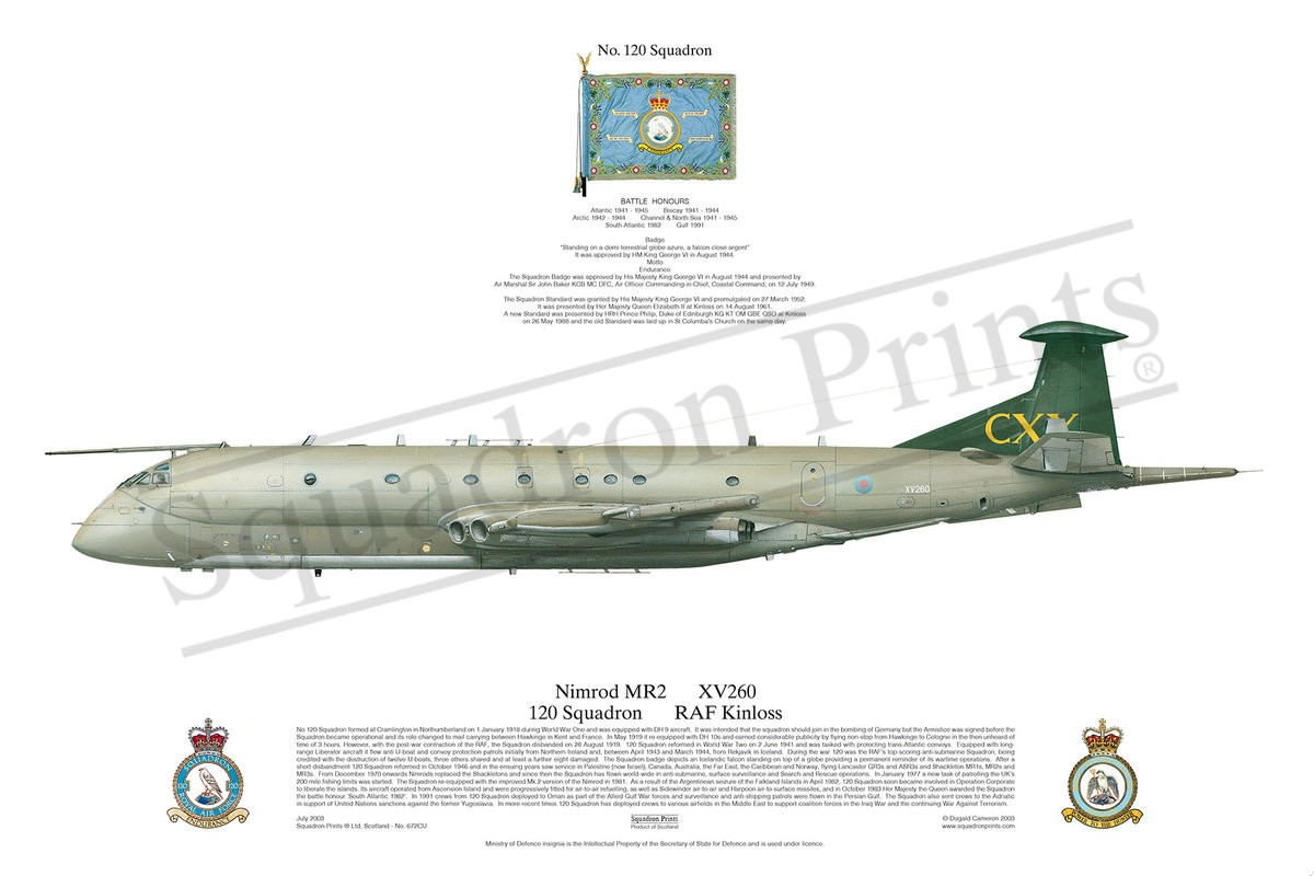 120 Sqn Nimrod MR2 print - Print | Squadron Prints