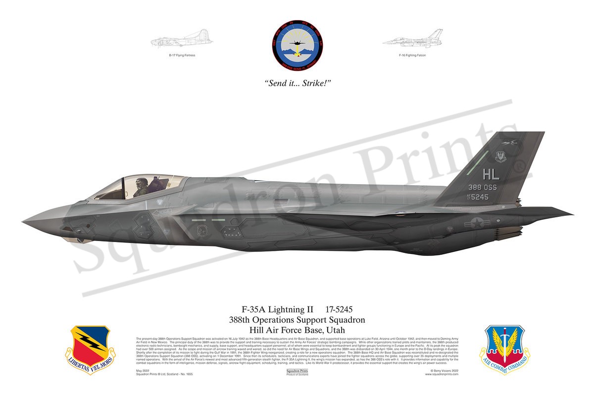 388 OSS F-35A Lightning II print - Print | Squadron Prints