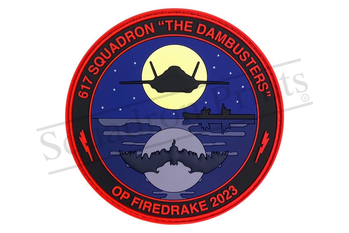 617 Squadron Op Firedrake PVC Patch. - Patches | Squadron Prints