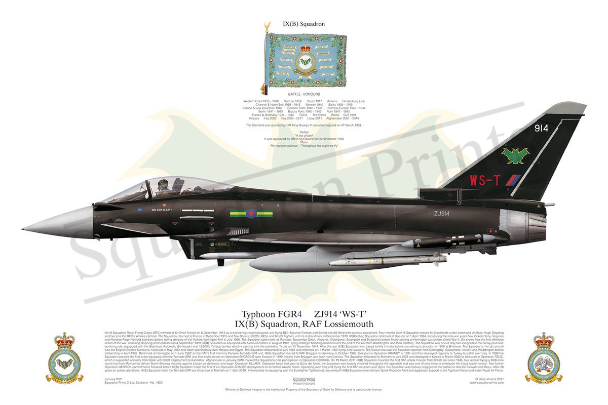 Black Typhoon FGR4 Squadron Print - Print | Squadron Prints