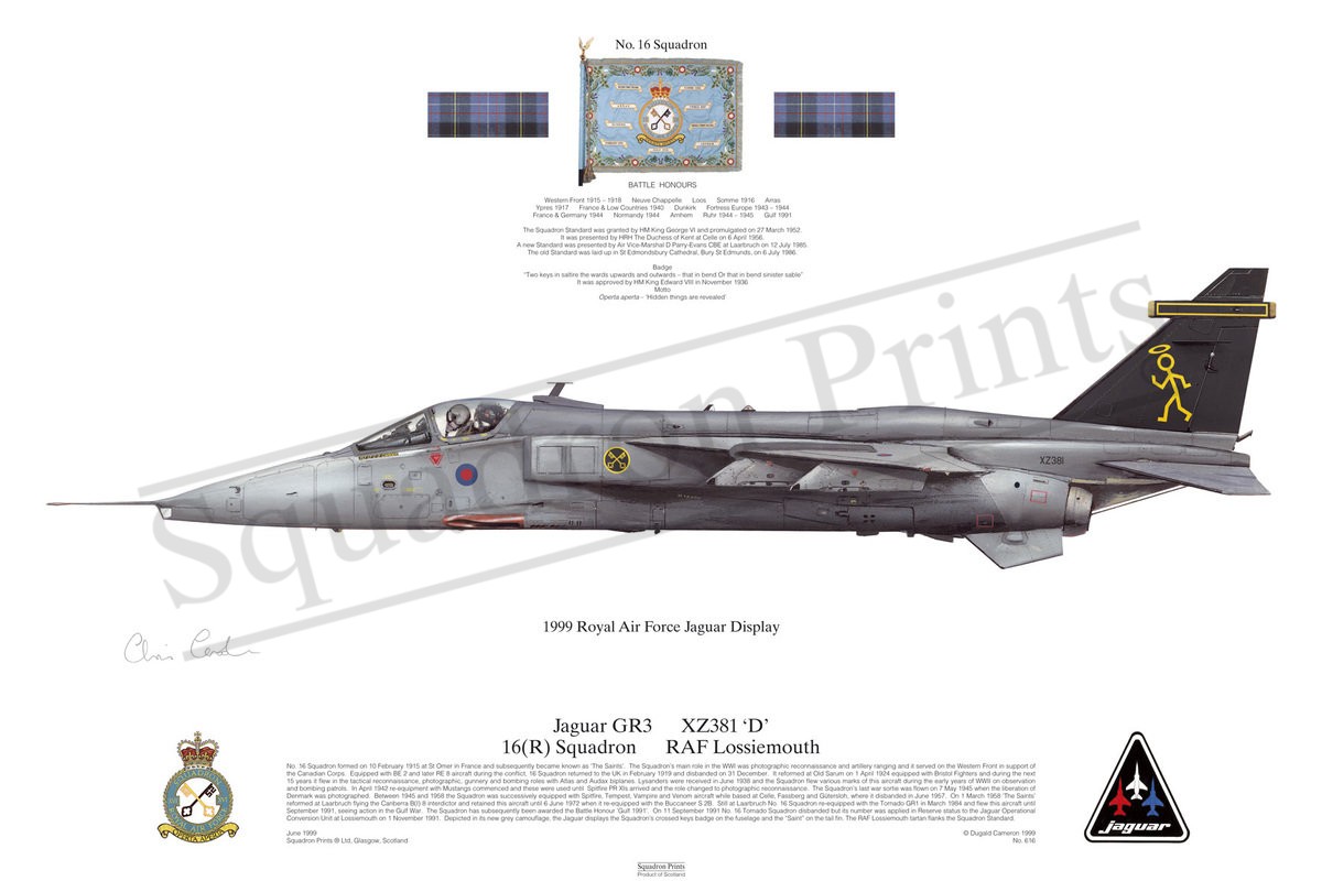 Jaguar GR3 - Signed Print | Squadron Prints