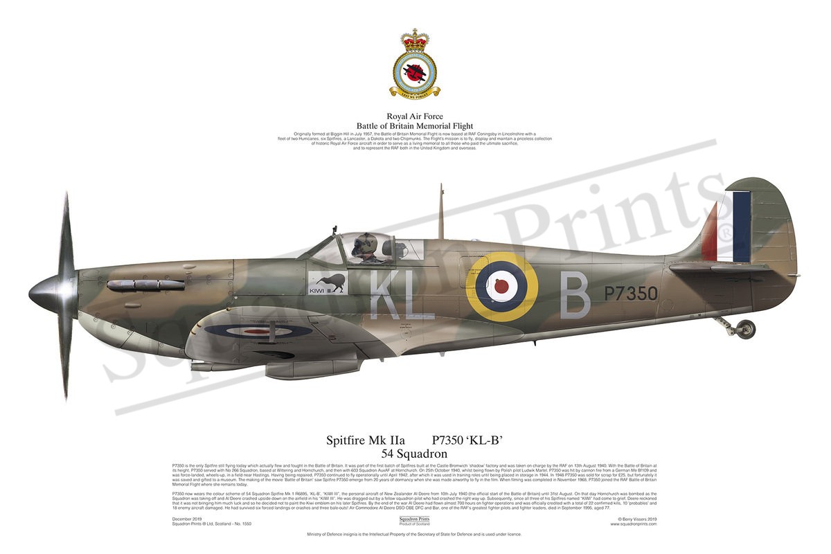 Spitfire IIa P7350 - Print | Squadron Prints